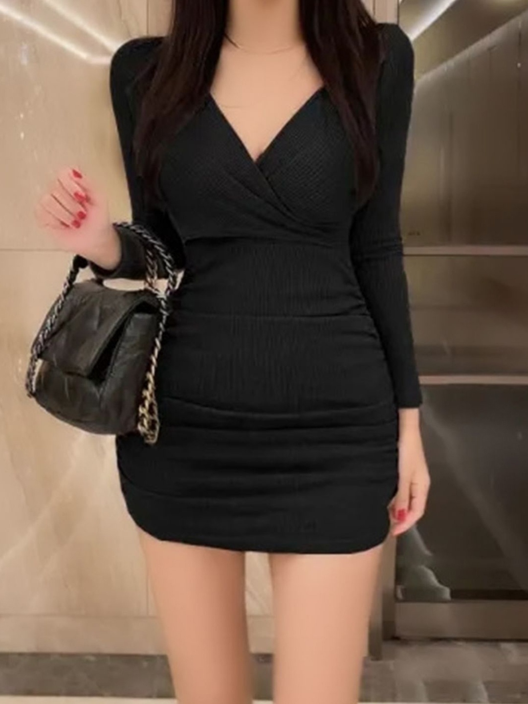 

DressBerry Women Sheath Mini Dress, Black