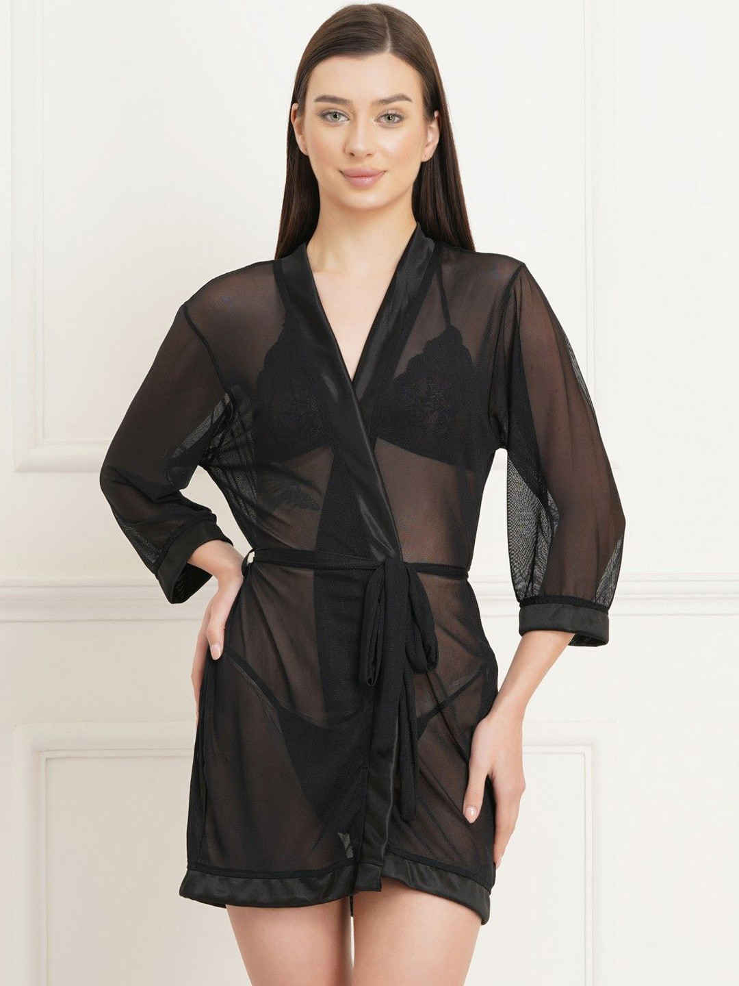 

Fleurt Net Baby Doll, Black