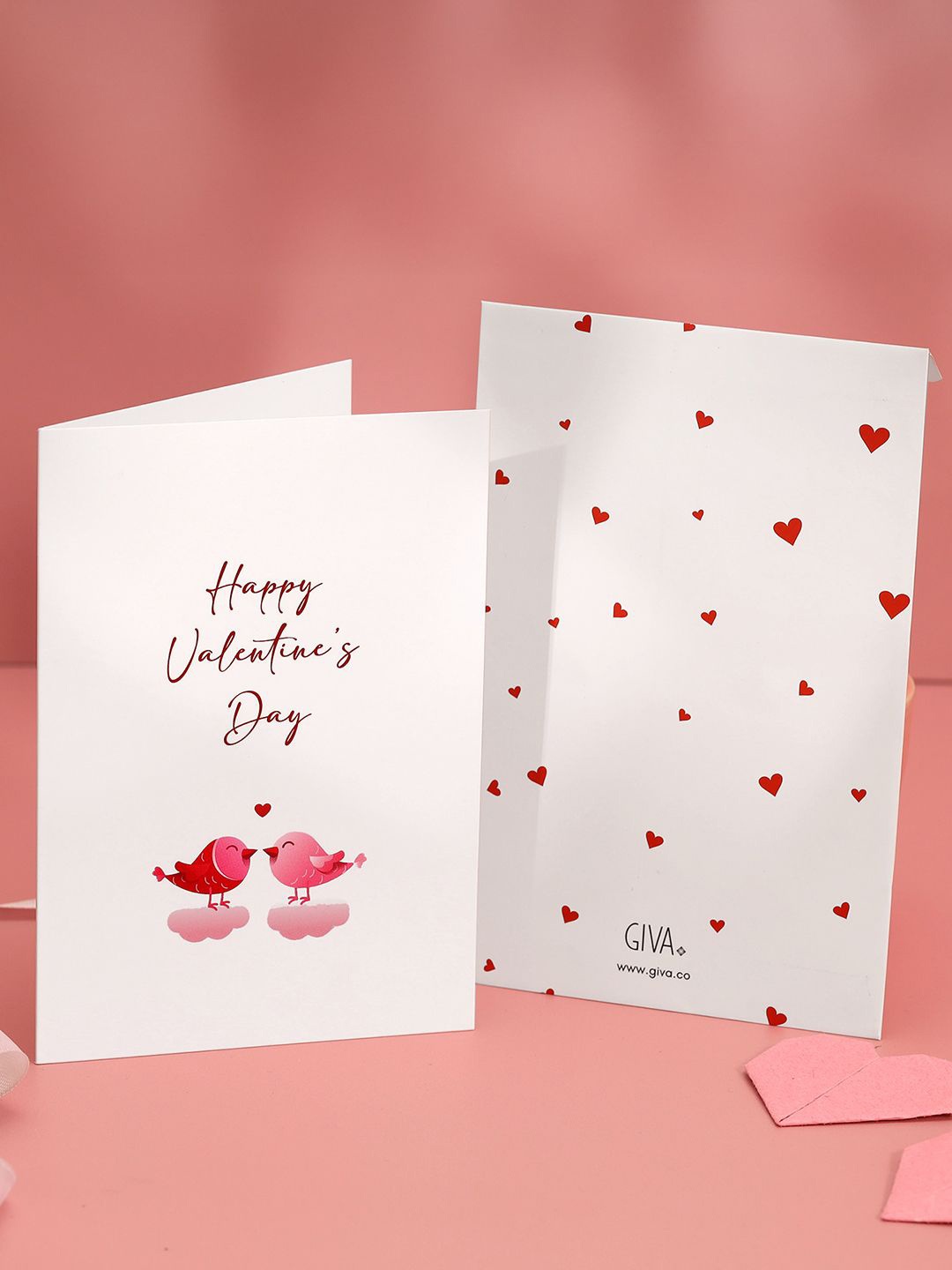 

GIVA White & Red Printed Forever Cherished Greeting Card