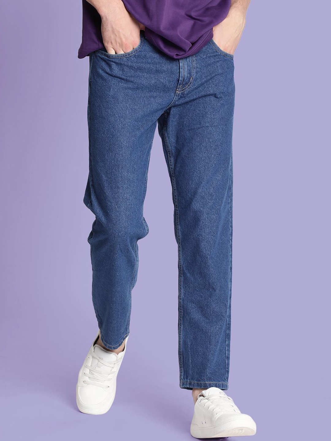 

The Roadster Lifestyle Co Cotton Mid Rise Jeans, Blue