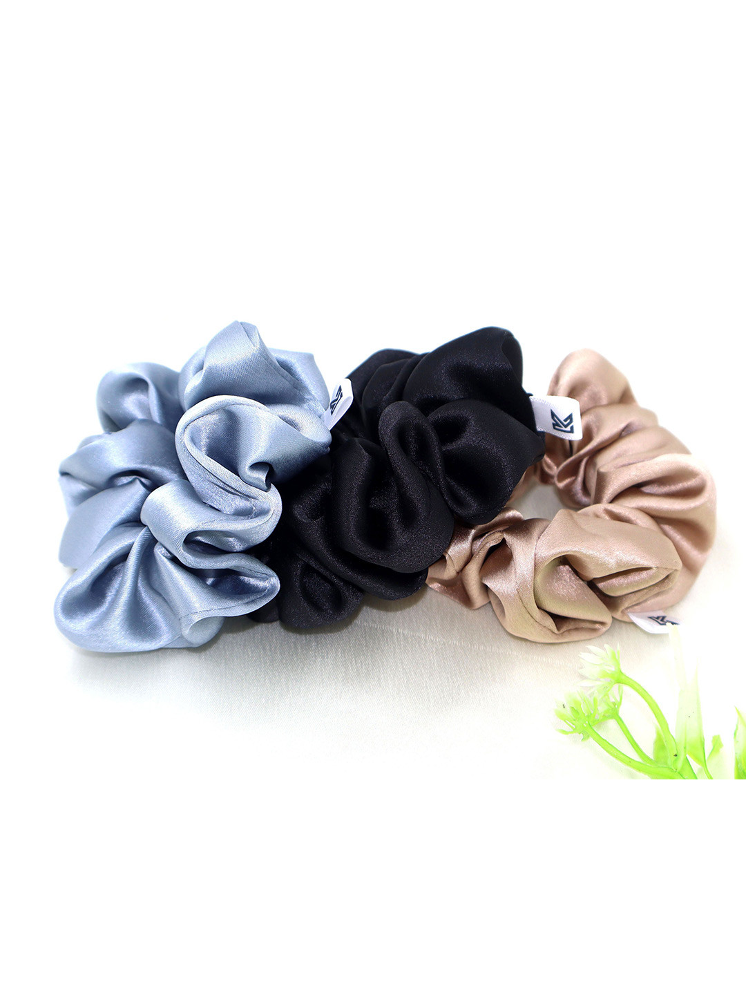 

Kliyara Set Of 3 Women Satin Scrunchies, Multi