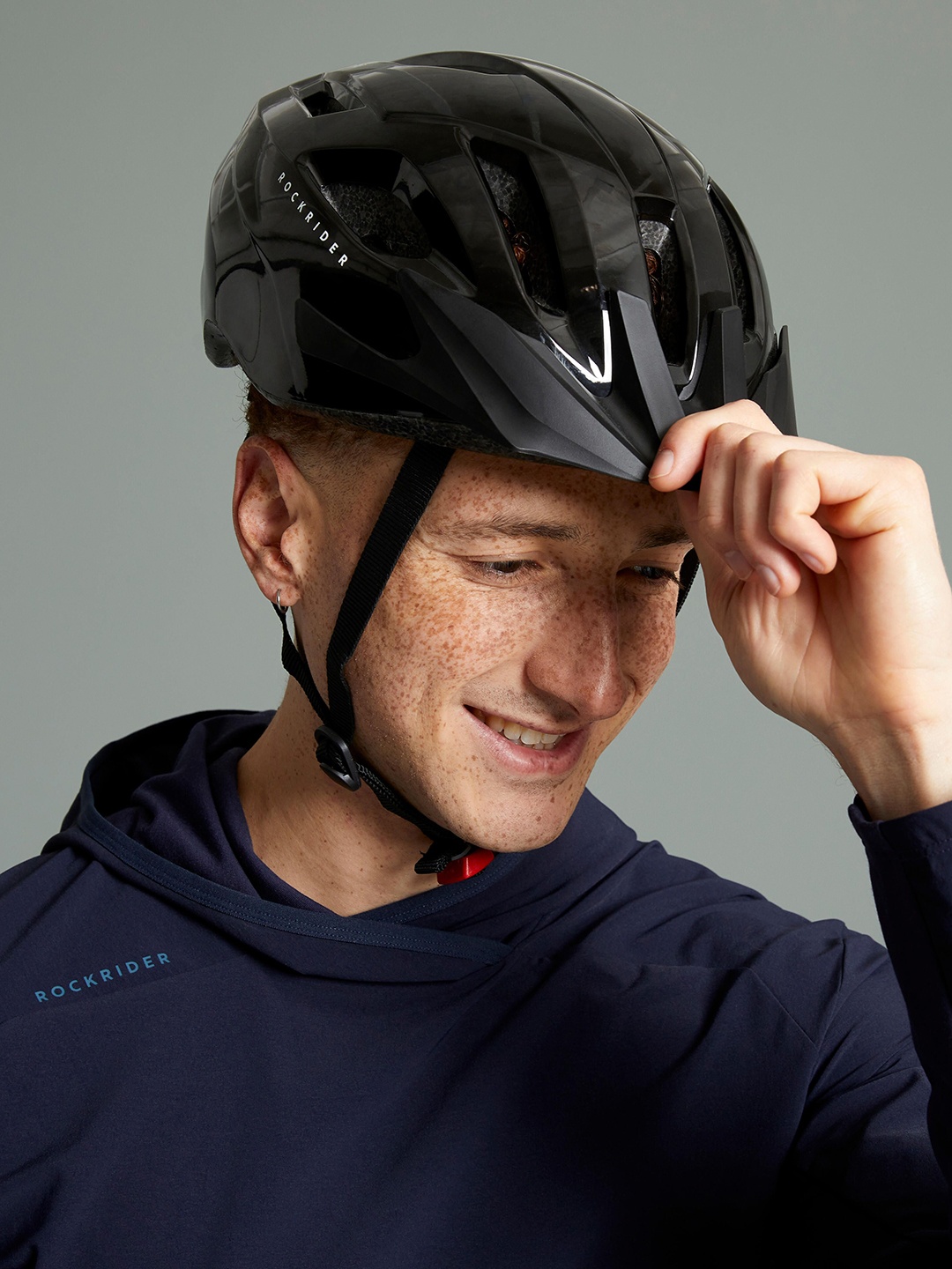 

ROCKRIDER By Decathlon EXPL 50 Mountain Bike Helmet, Black