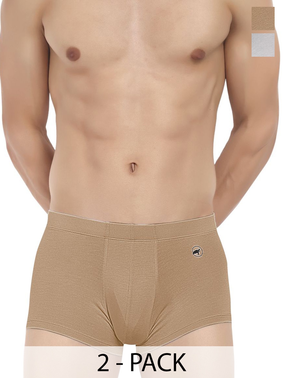 

LOGGERHEAD Pack Of 2 Cotton Trunks LHIT012-Harbar-Sinopia, Grey