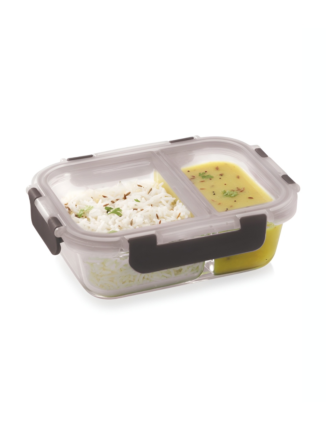 

MAGNUS Glock Grey Borosilicate Glass Dishwasher And Microwave Safe Rectangle Container