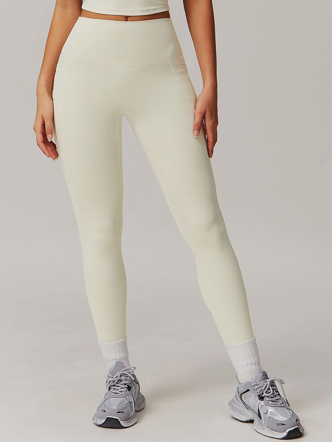 

StyleCast Ankle-Length Gym Tights, Off white