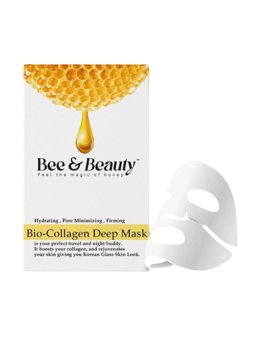 

Bee & Beauty Korean Hydrating Bio Collagen Overnight Honey Mask, White