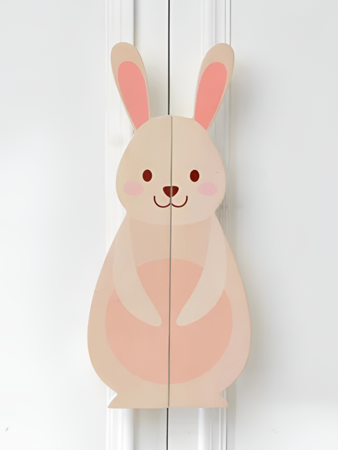 

Pinch of Pretty Pink & Off White 2 Pieces Printed Wooden Rabbit Cupboard Door Handles