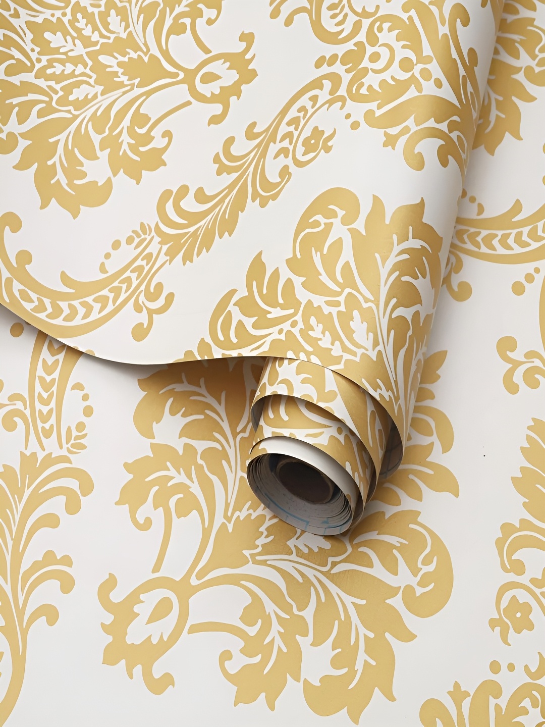 

ANNA CREATIONS Yellow & White Printed Waterproof Self-Adhesive Wallpaper