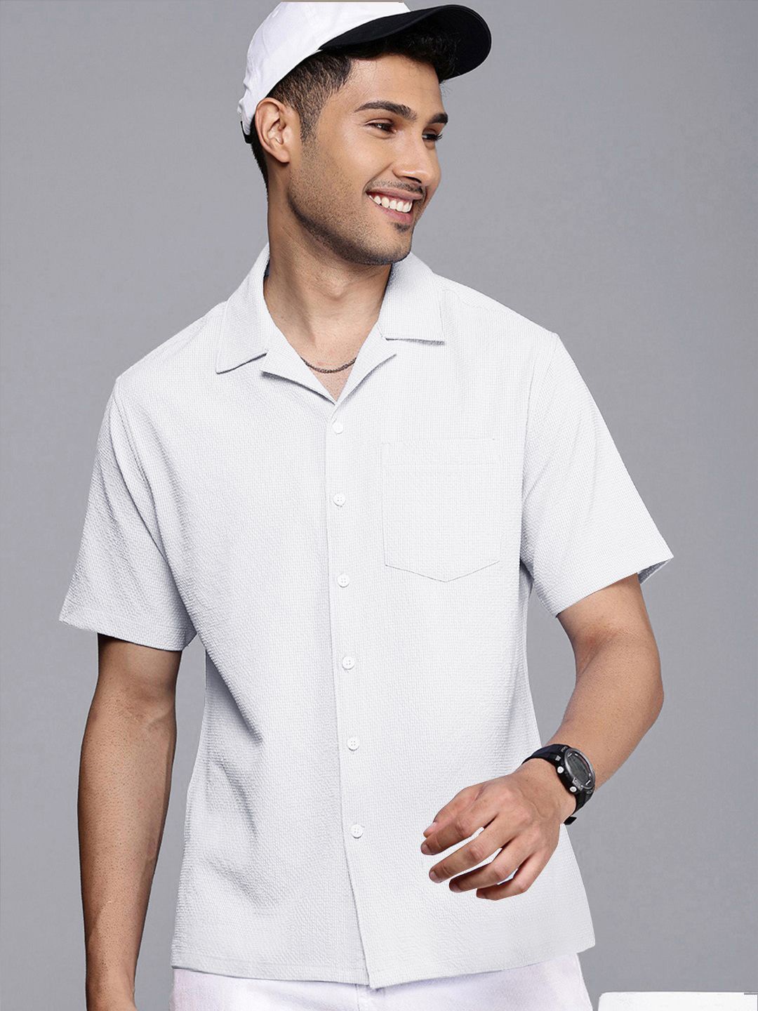 

Moda Rapido Men Standard Opaque Casual Shirt, White