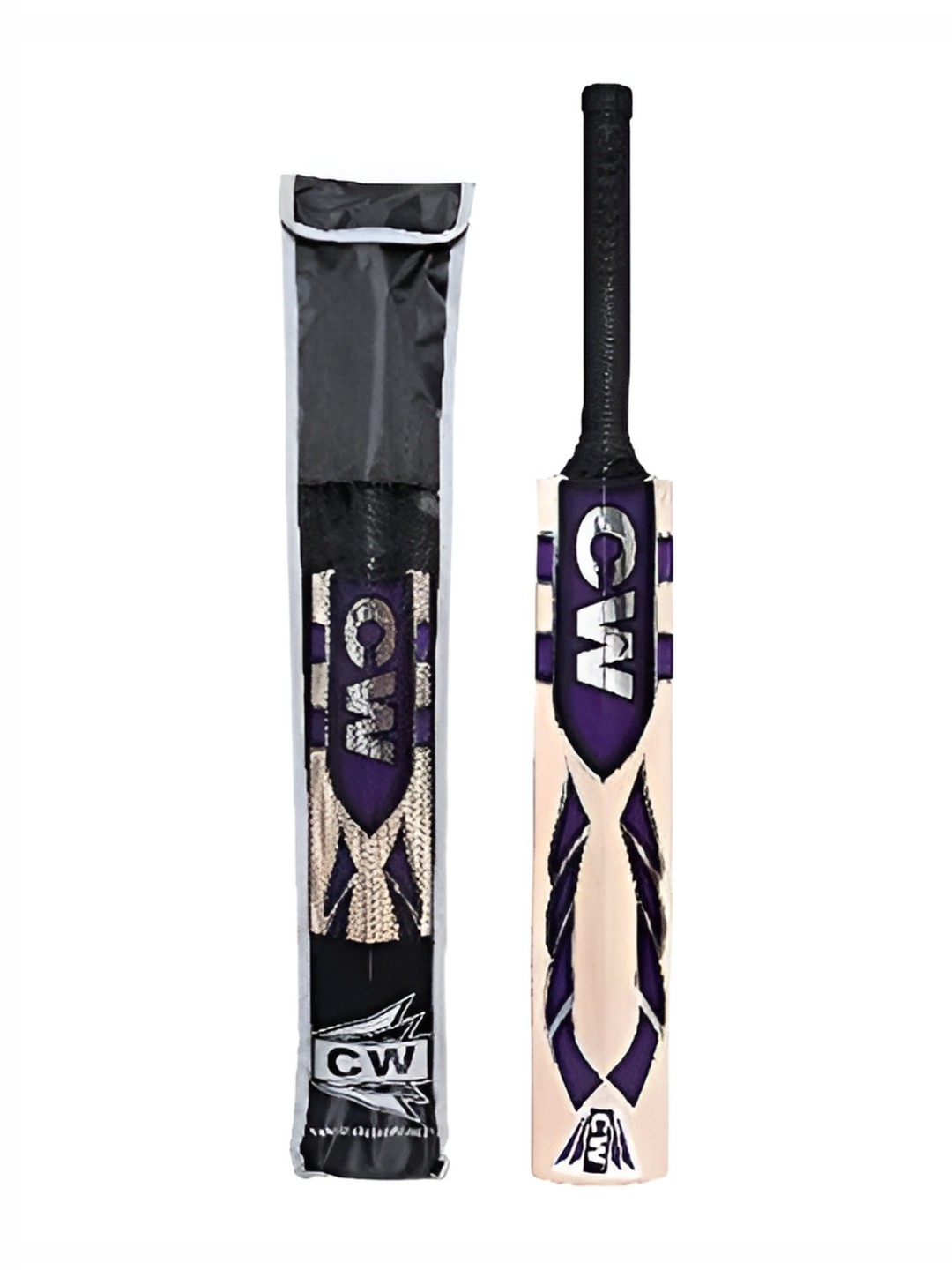 

CW Kashmir Willow Short Handle Cricket Bat, Black