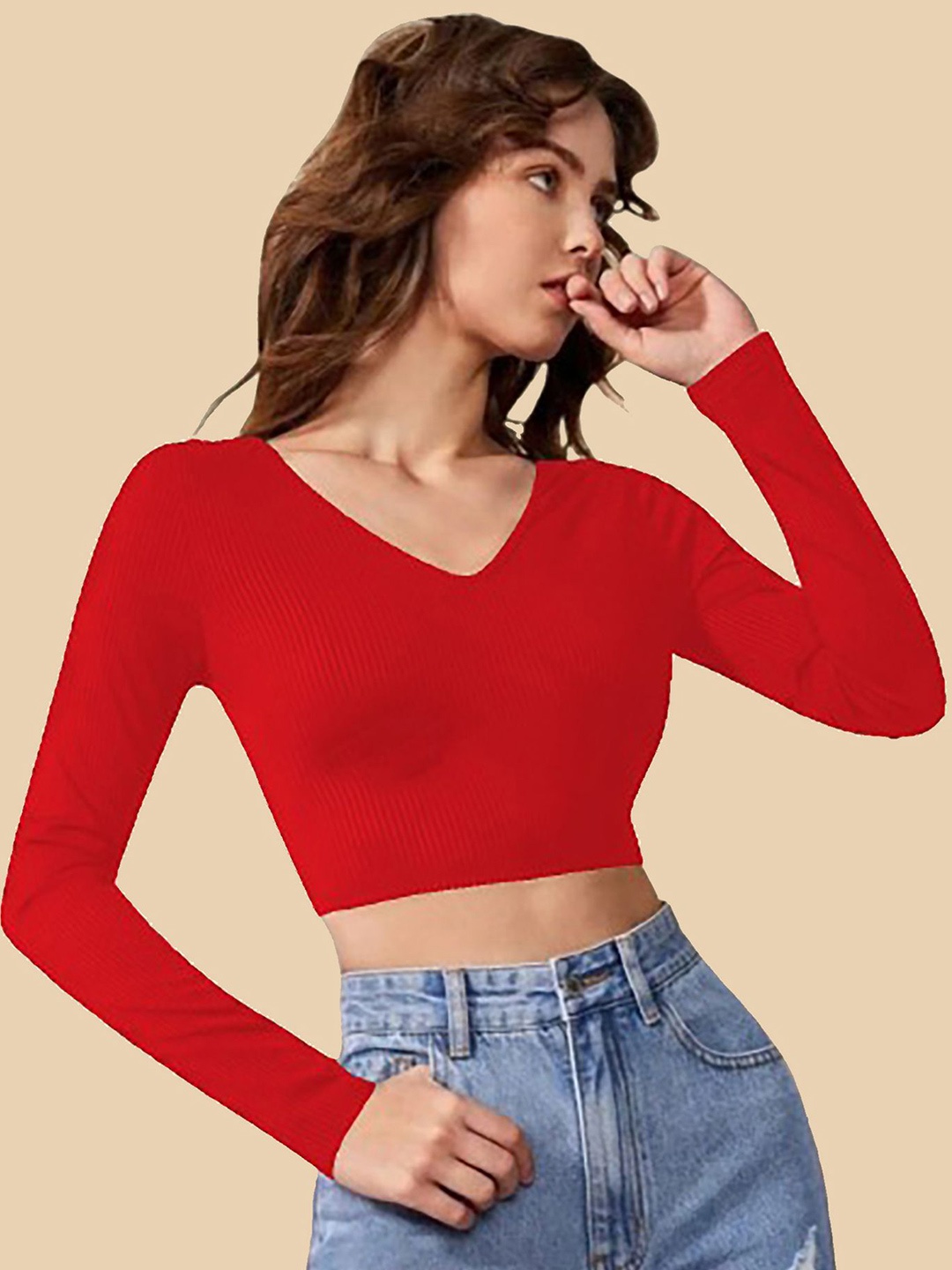 

Dream Beauty Fashion Crop Top, Red