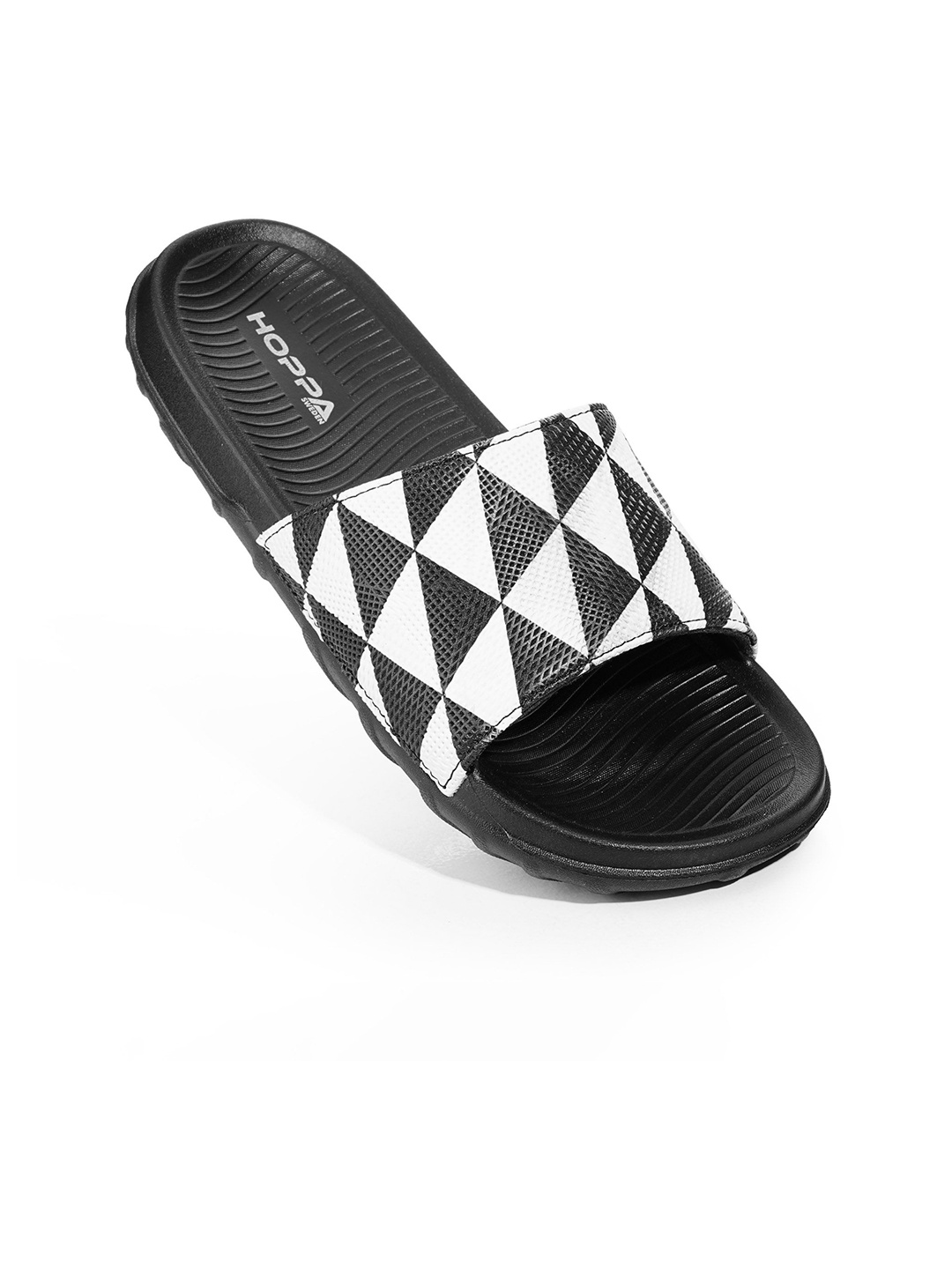 

Hoppa Women Printed Sliders, Black