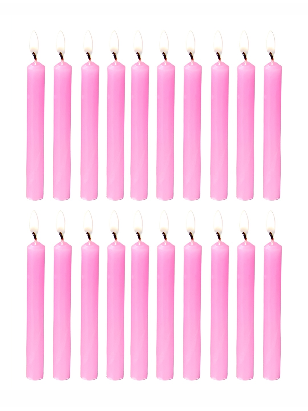 

TRUE DECOR Pink 20 pieces Pillar Candle