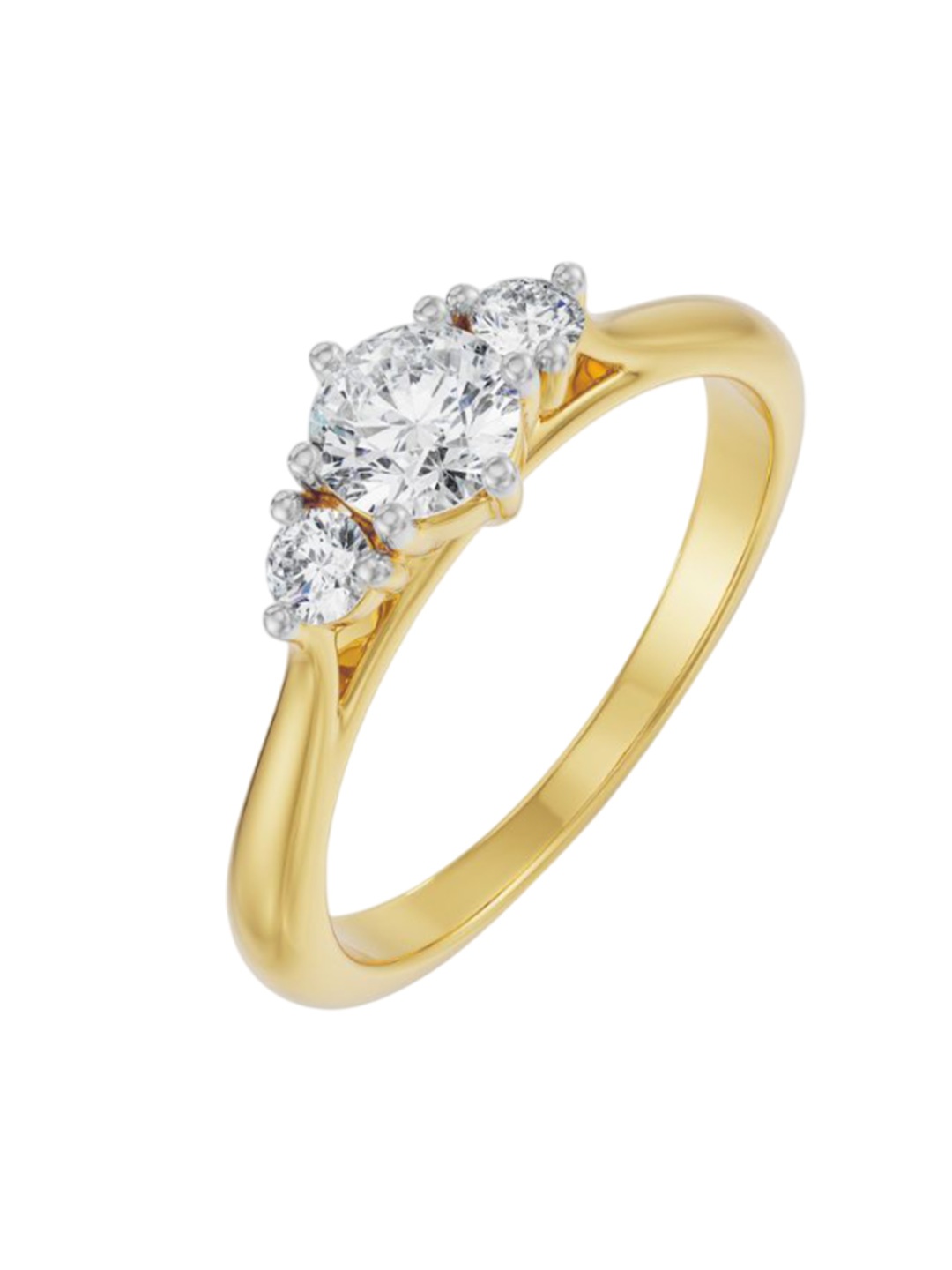 

Emori Melissa Tri Engagement Ring, Yellow