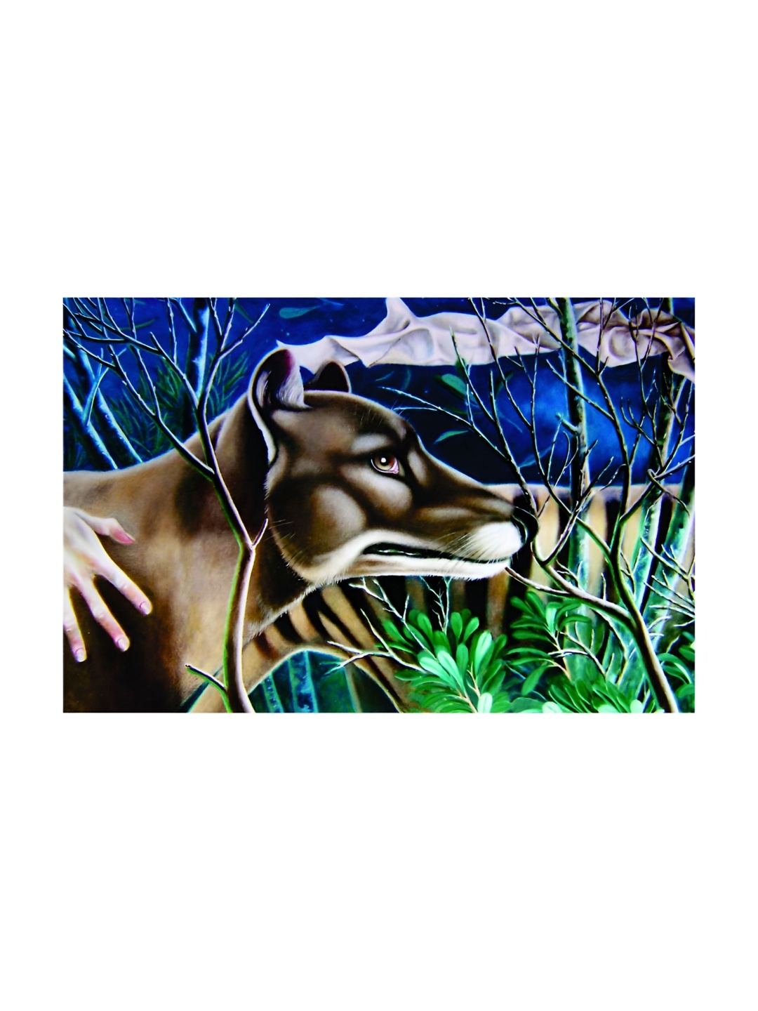 

Inephos Green & Brown Birds And Animals Canvas Wall Art