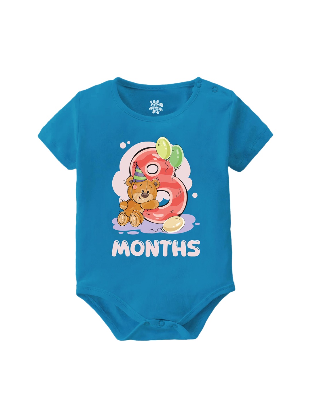 

Baby Buzz Infants Printed Pure Cotton Bodysuit, Blue