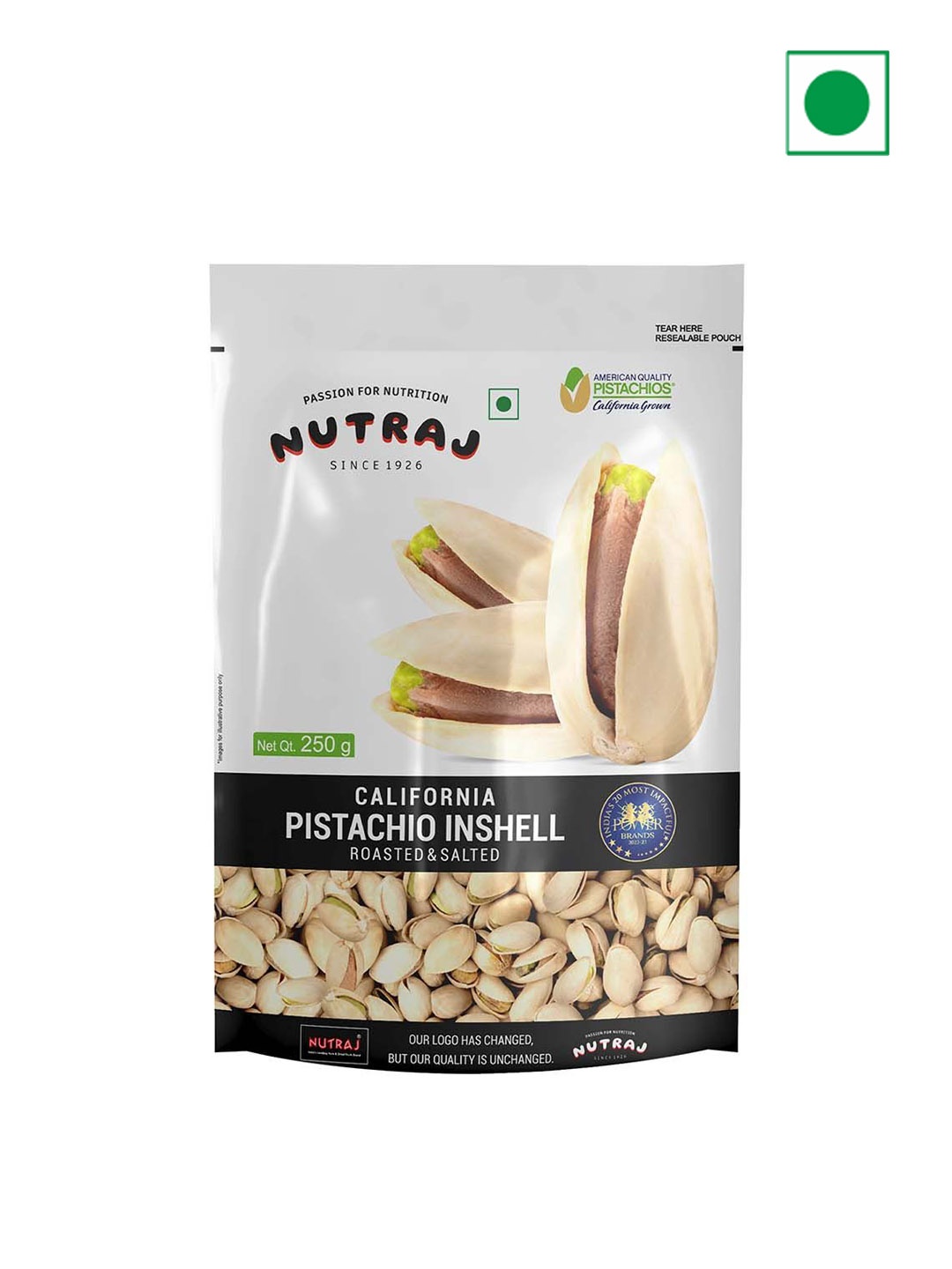 

Nutraj California Roasted Salted Pistachios - 250g, White