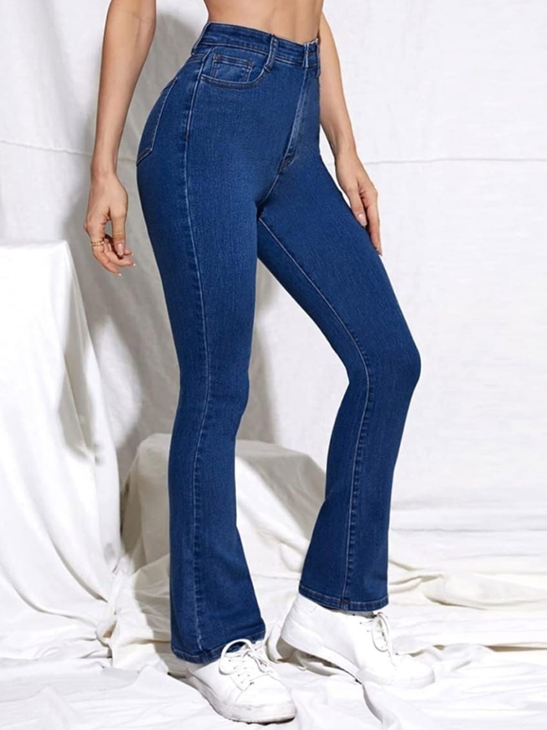 

Next One Women Bootcut Fit High-Rise Stretchable Jeans, Navy blue