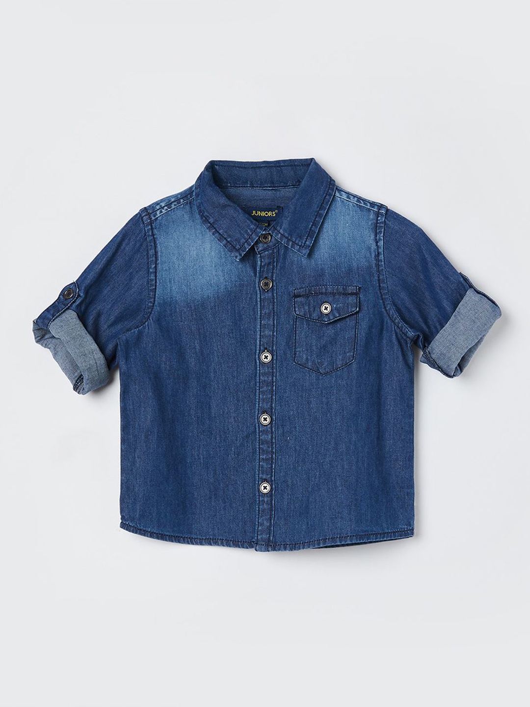 

Juniors by Lifestyle Boys Faded Opaque Printed Casual Shirt, Blue