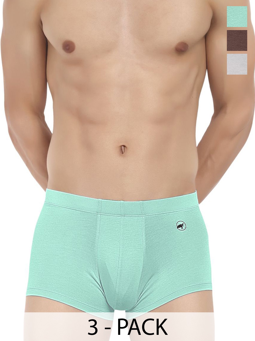 

LOGGERHEAD Pack Of 3 Cotton Short Trunks LHIT012-Harbar-Bitter-Water, Brown