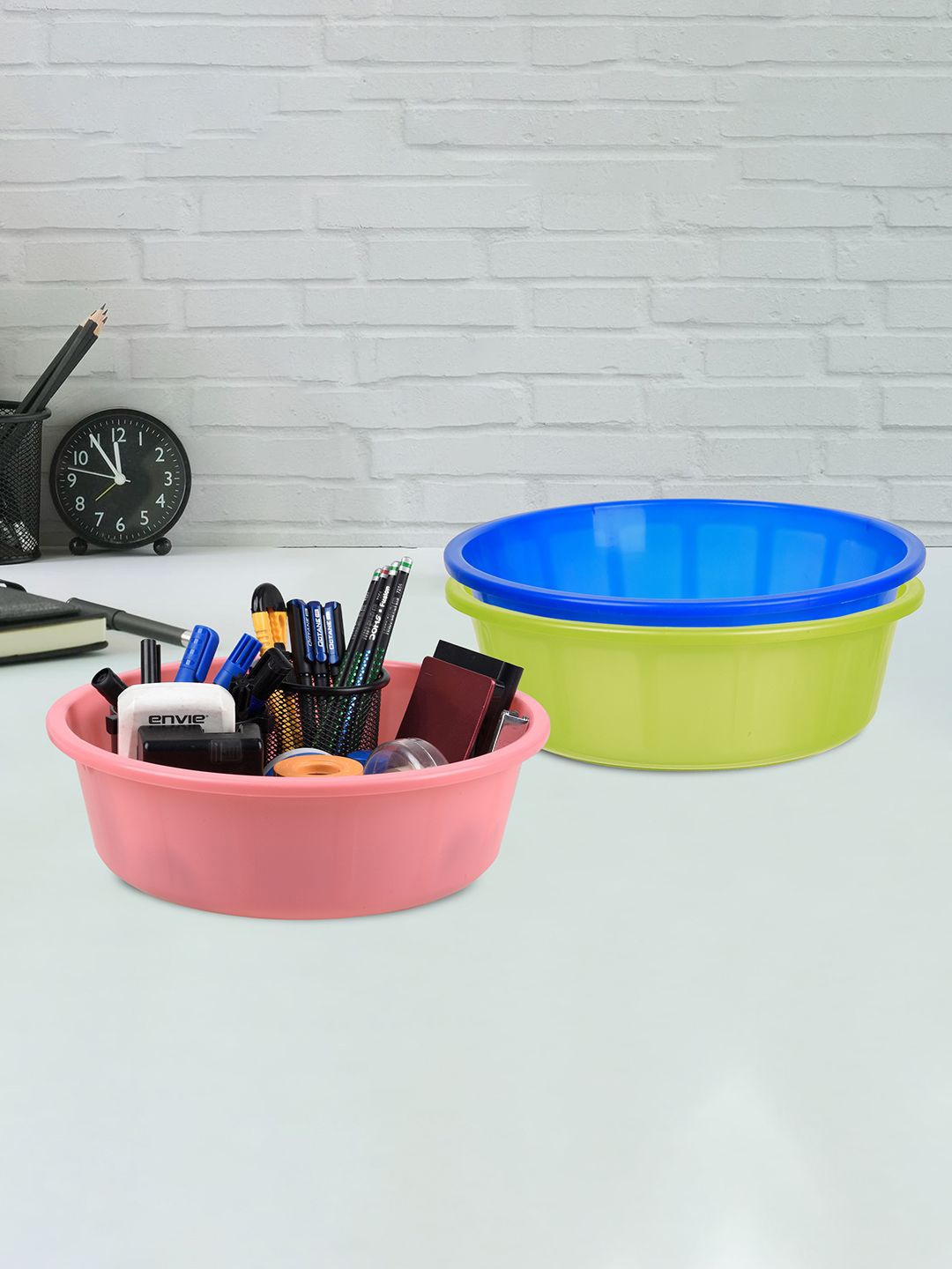 

Kuber Industries Green & Blue 3 Pieces Multi-Utility Organisers 6 L Each