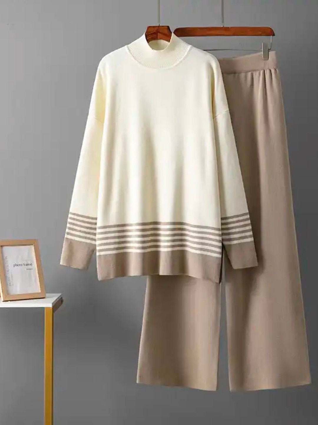 

Alamode By Akanksha Brown Alfred Woolen Co-Ord Set