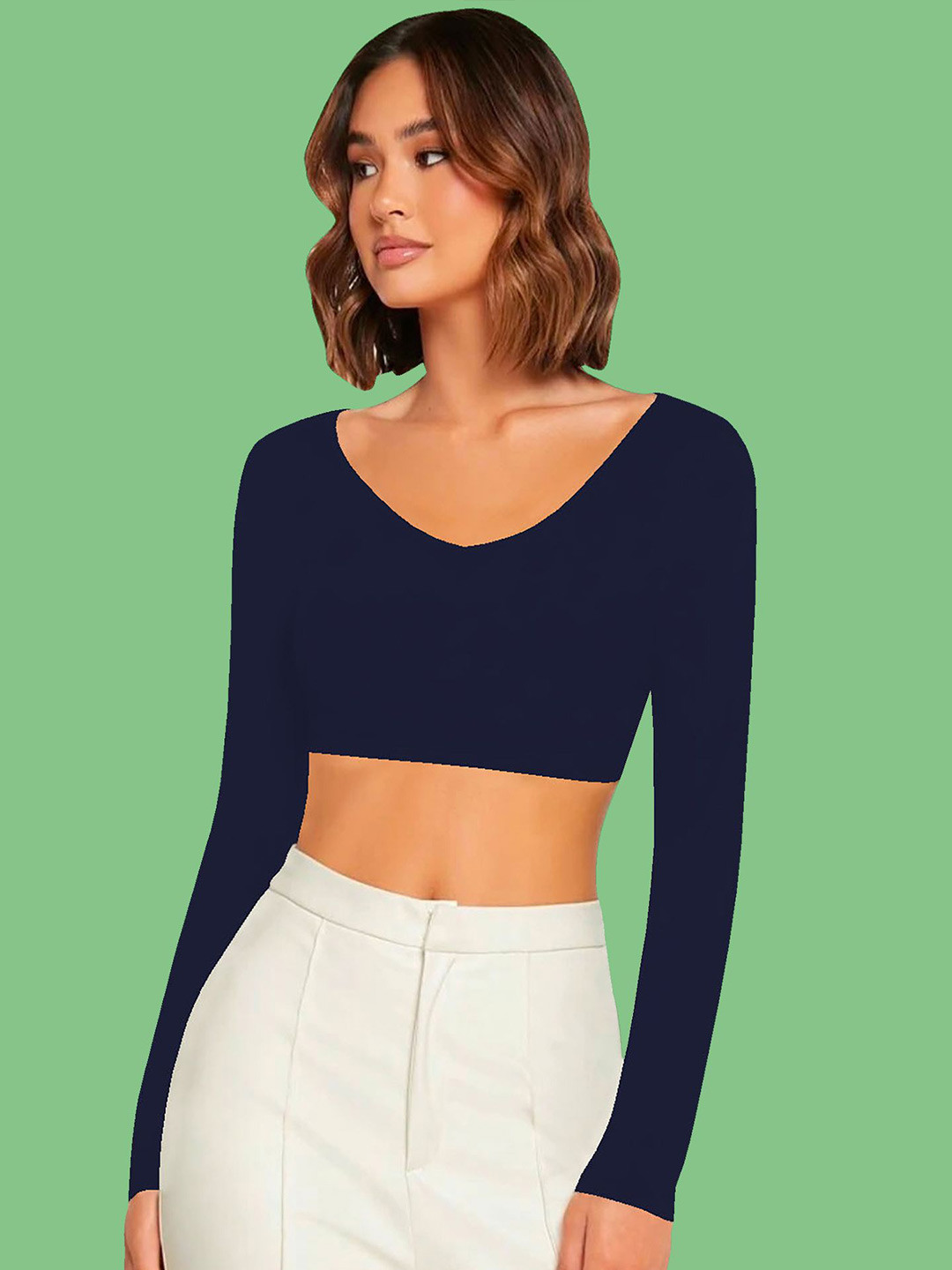 

Dream Beauty Fashion Crop Top, Navy blue