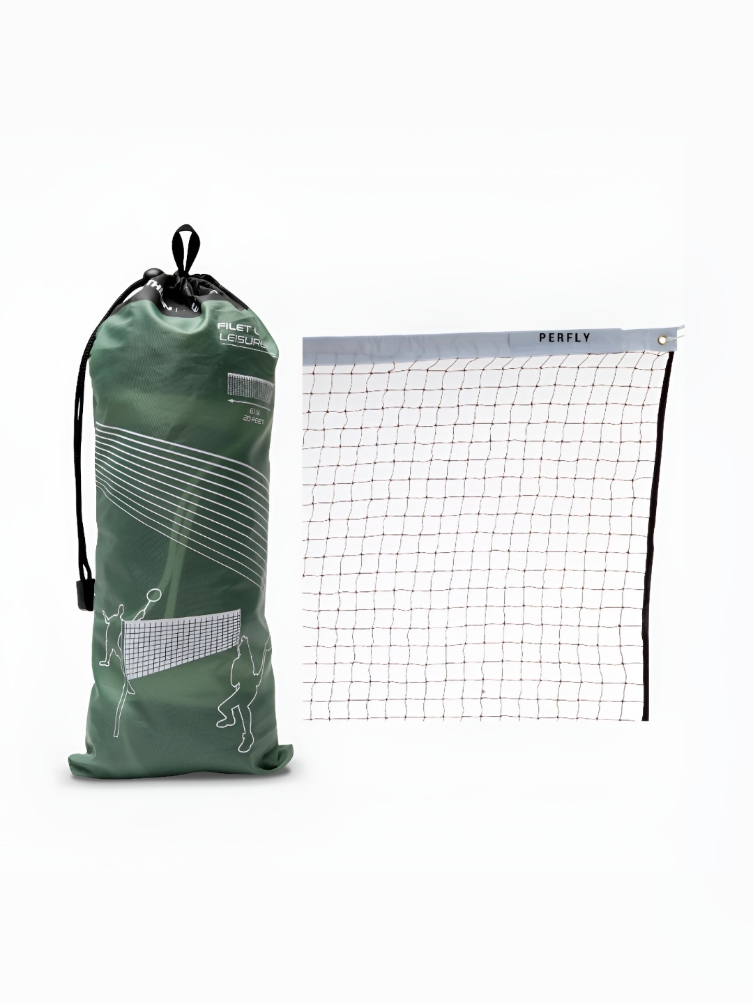 

PERFLY By Decathlon Indoor Badminton Leisure Net, Brown