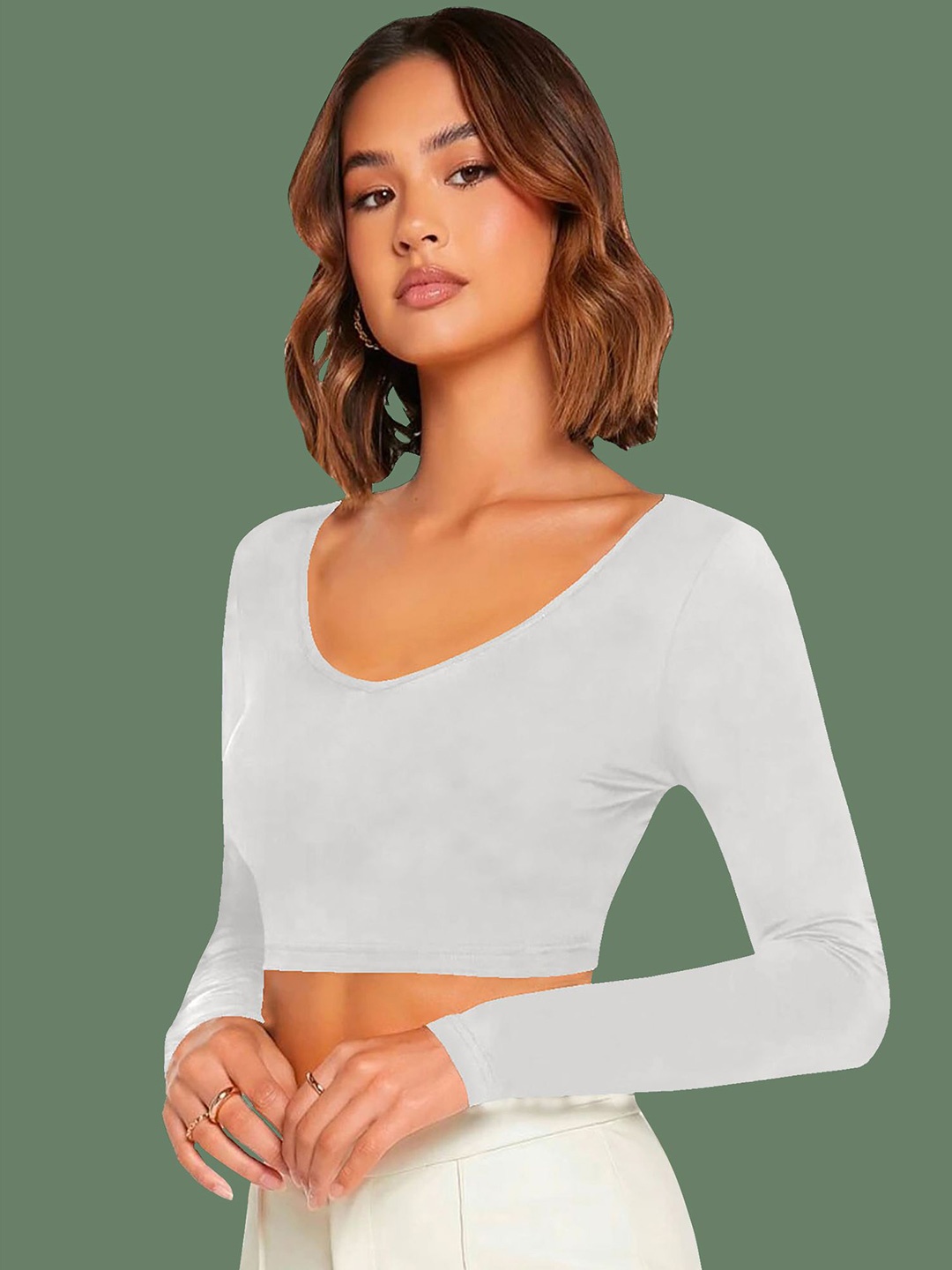 

Dream Beauty Fashion Crop Top, White