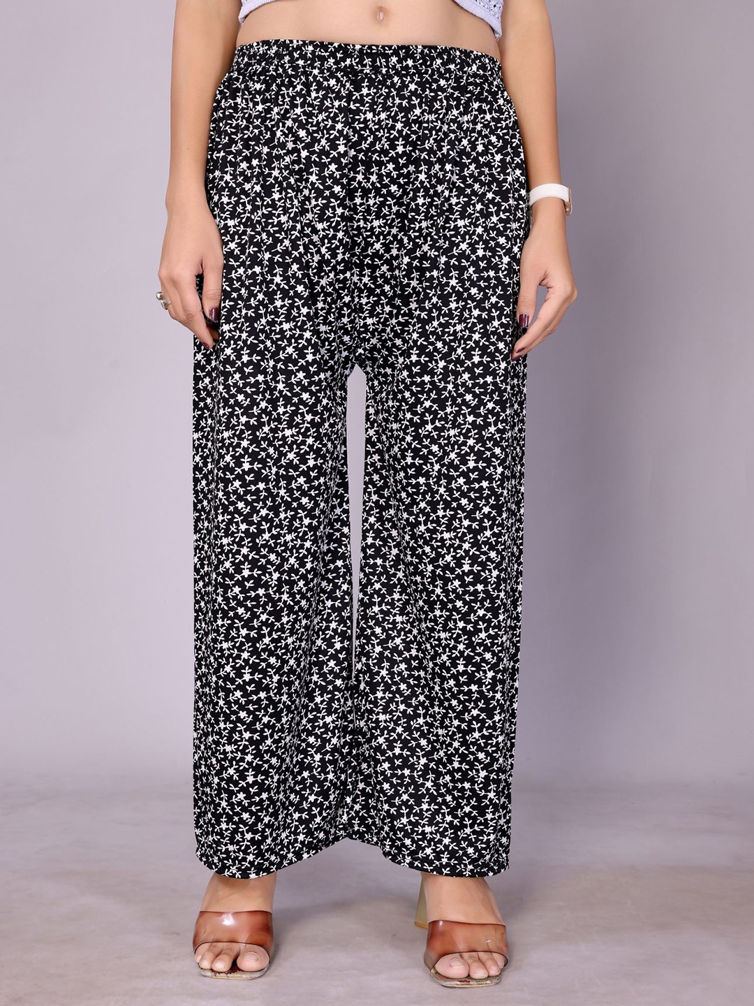 

vj fashion Women Printed Palazzos, Grey