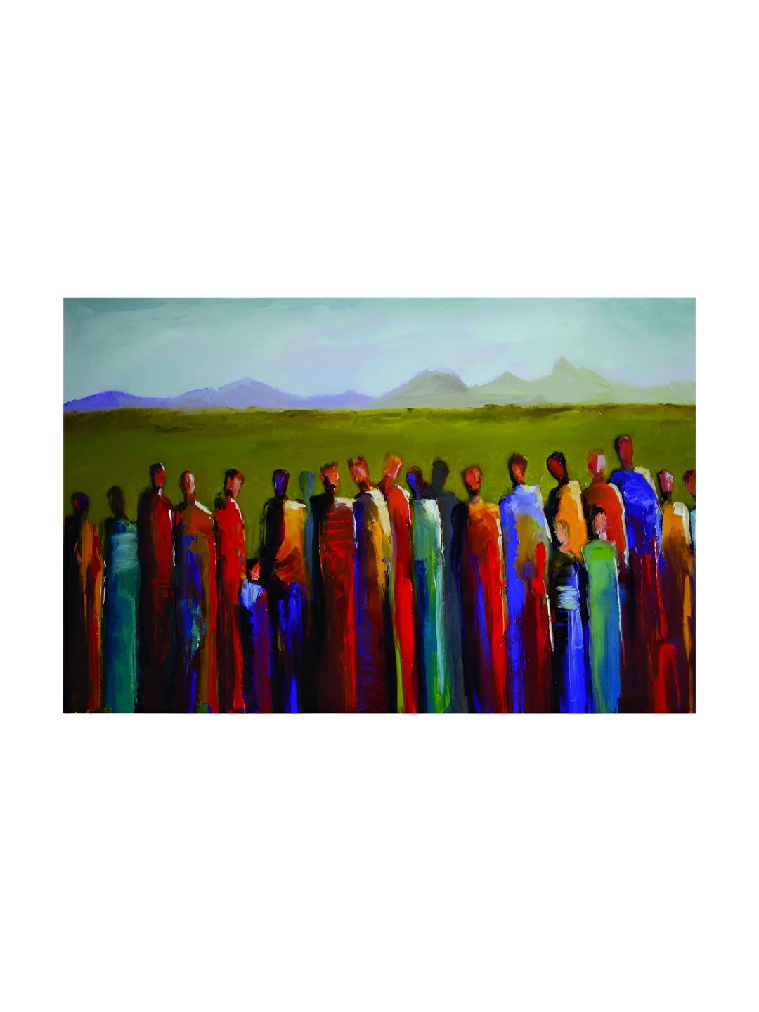 

Inephos Blue & Red Canvas Beautiful Modern Wall Art