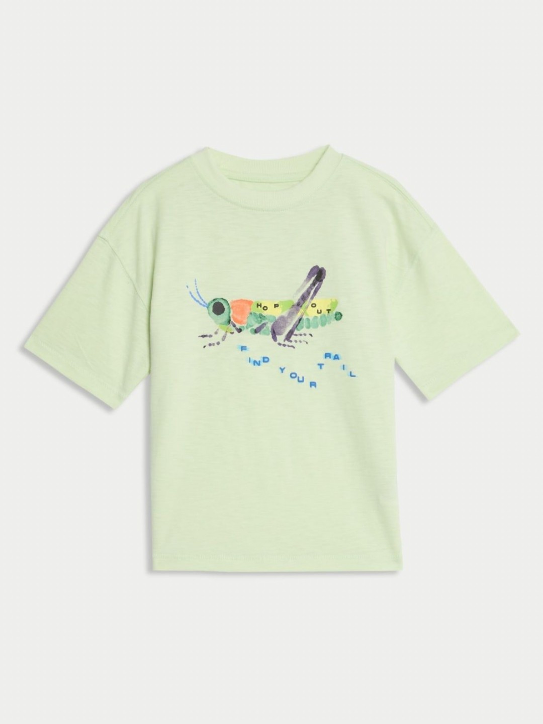 

Marks & Spencer Boys Graphic Printed Round Neck Cotton T-shirt, Green