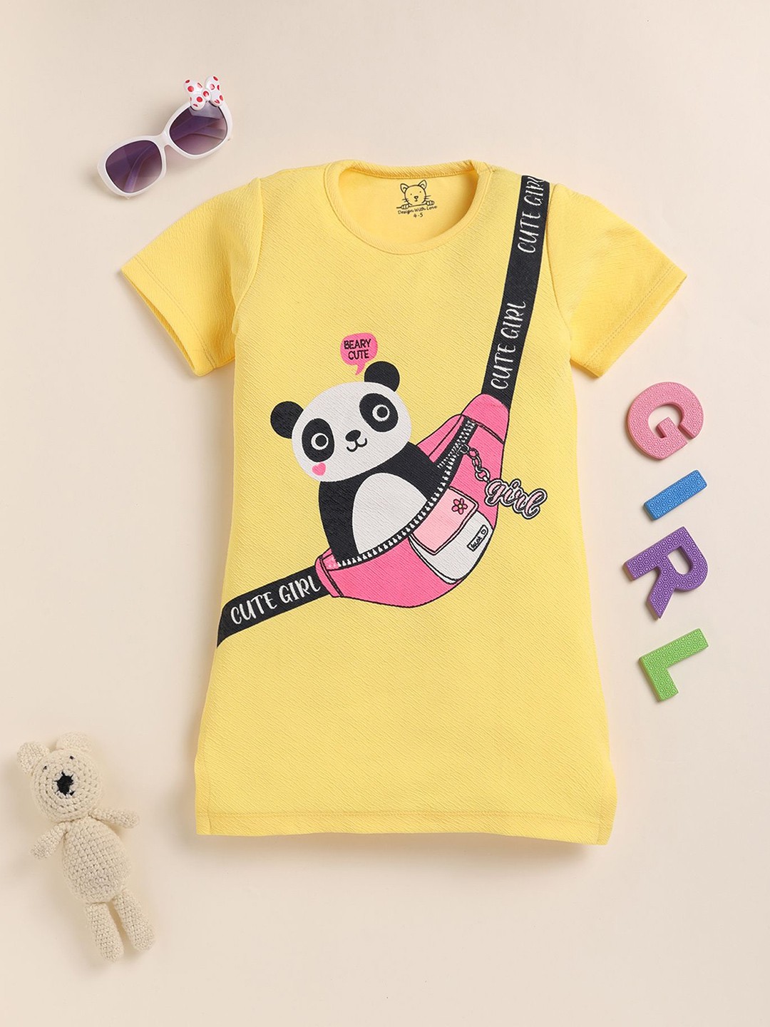 

YK Print A-Line Dress, Yellow