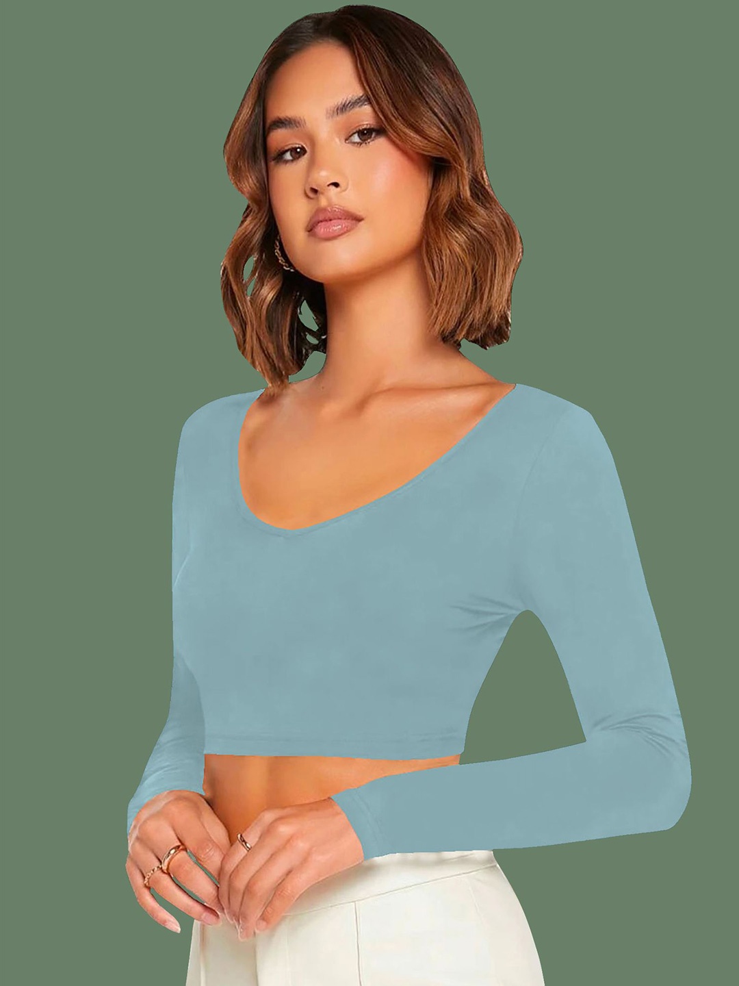 

Dream Beauty Fashion Crop Top, Teal