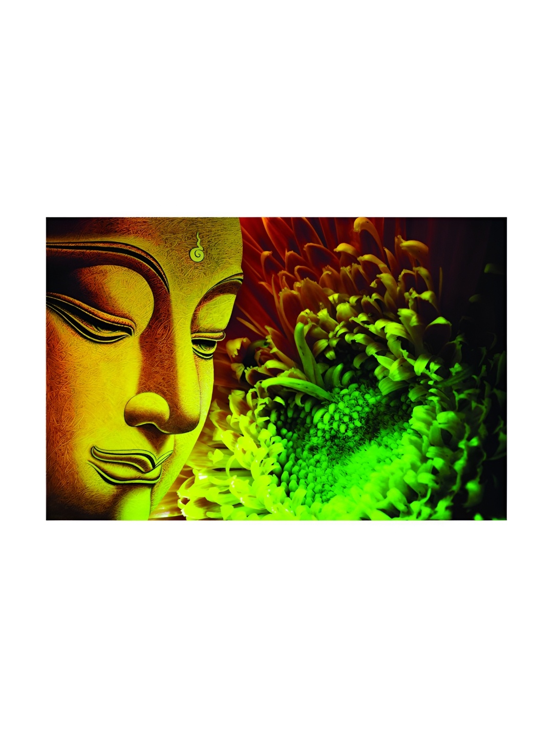 

Inephos Gold-Toned & Green Buddha Religious Wall Art
