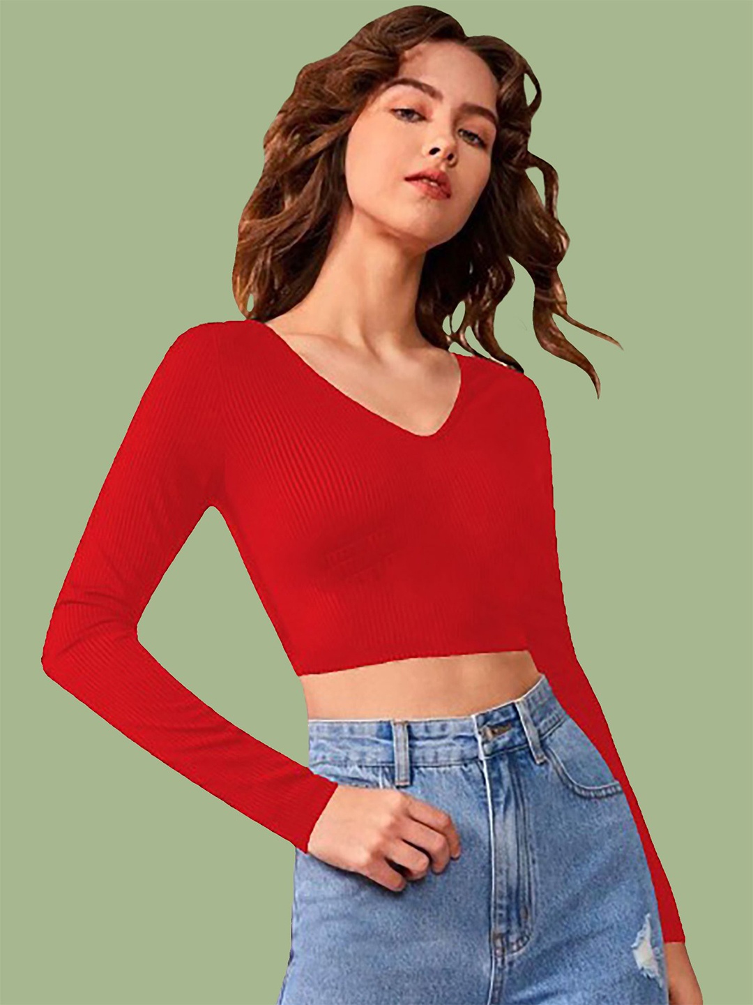 

Dream Beauty Fashion Crop Top, Red