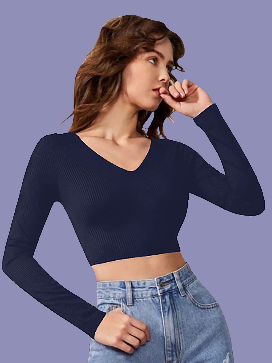 

Dream Beauty Fashion Crop Top, Navy blue