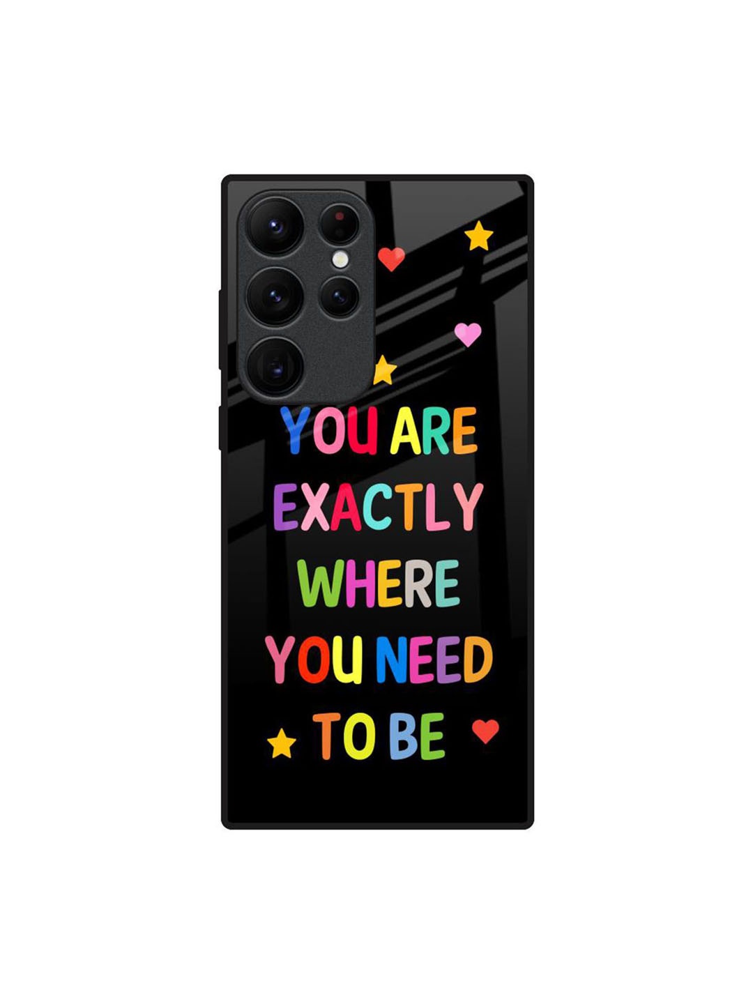 

QRIOH Magical Words Printed Samsung Galaxy S22 Ultra Back Case, Black