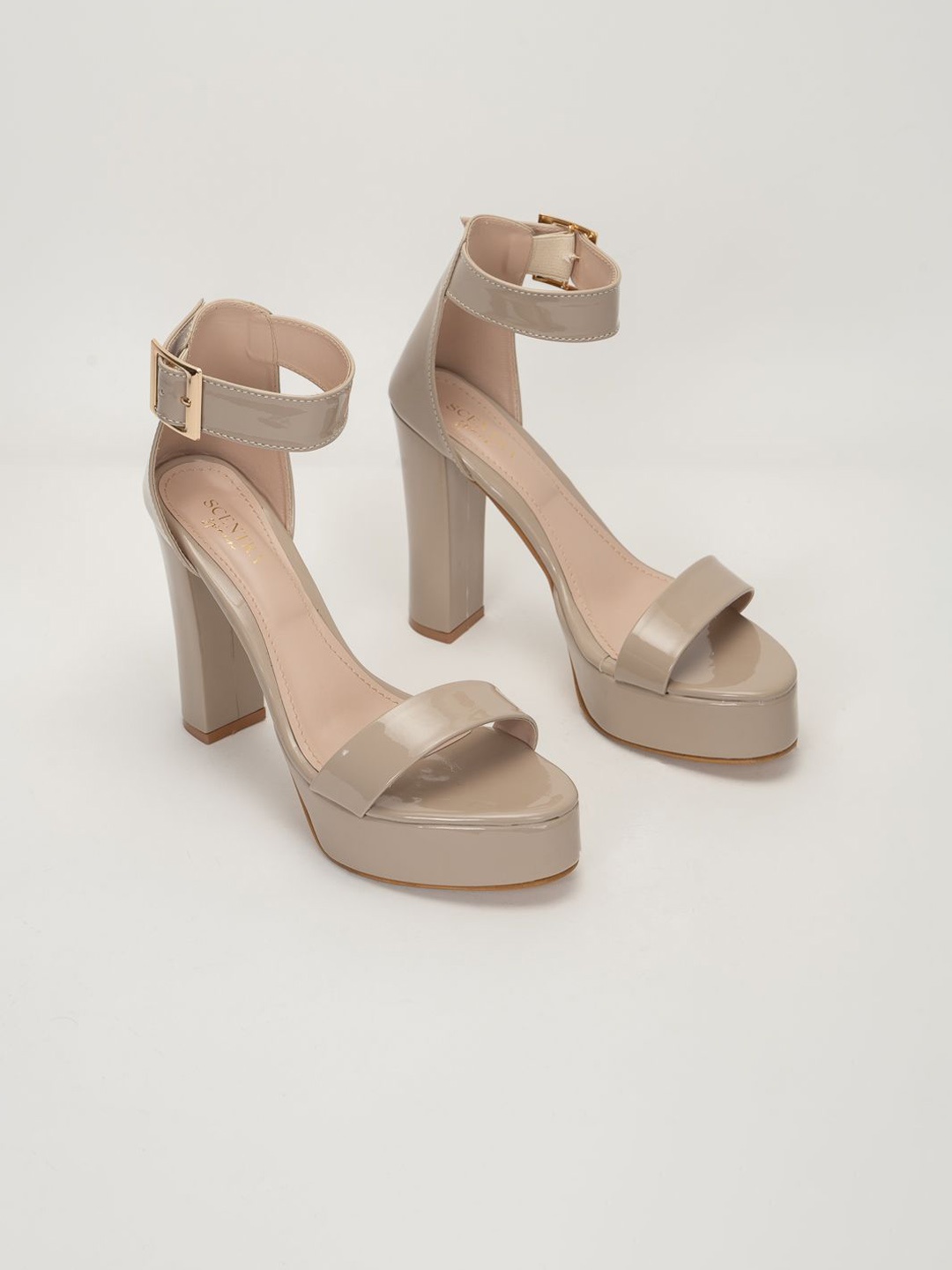 

SCENTRA Party Stiletto Sandals, Beige