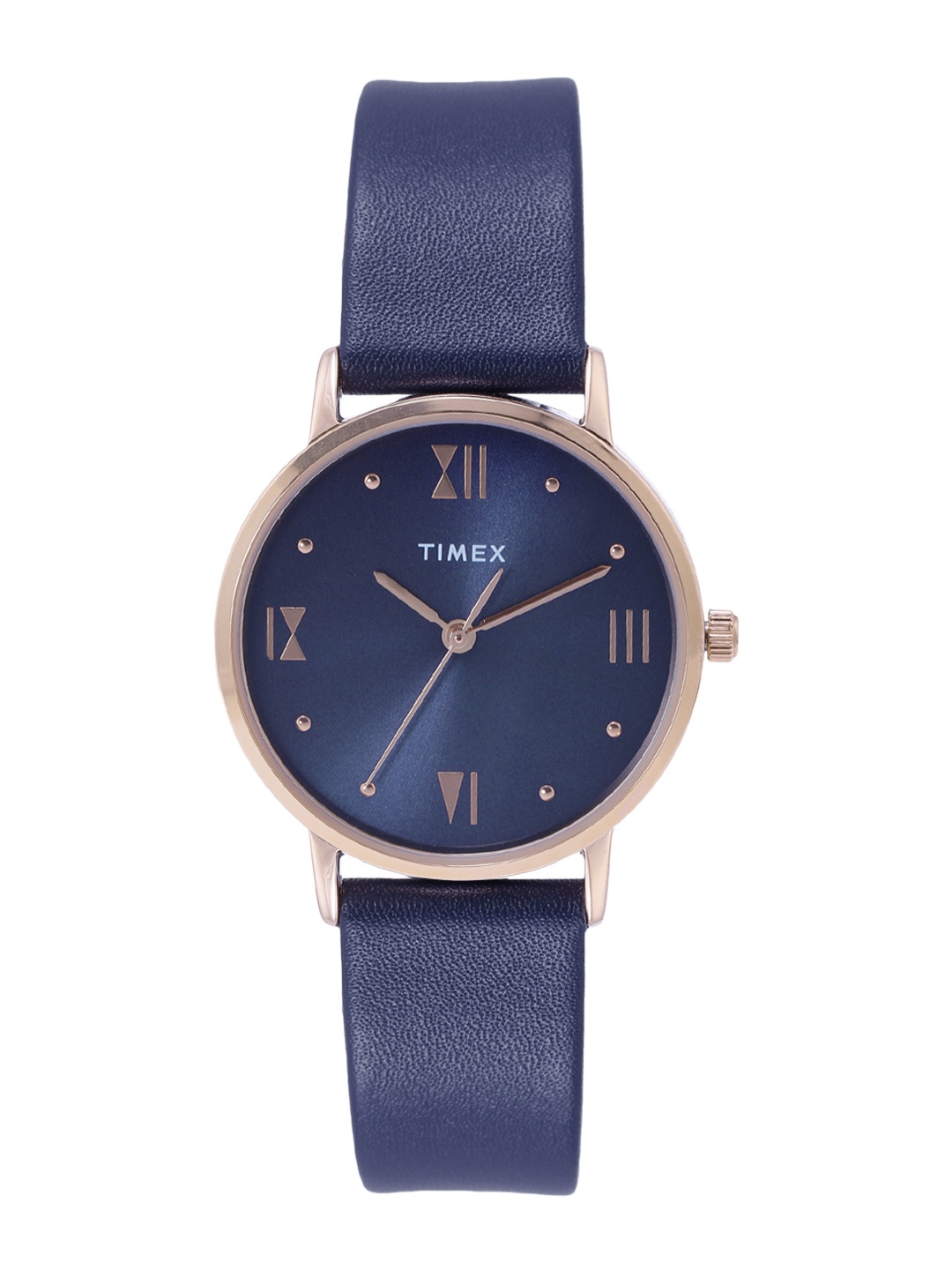 

Timex Women Leather Straps Analogue Watch TWEL15622, Blue