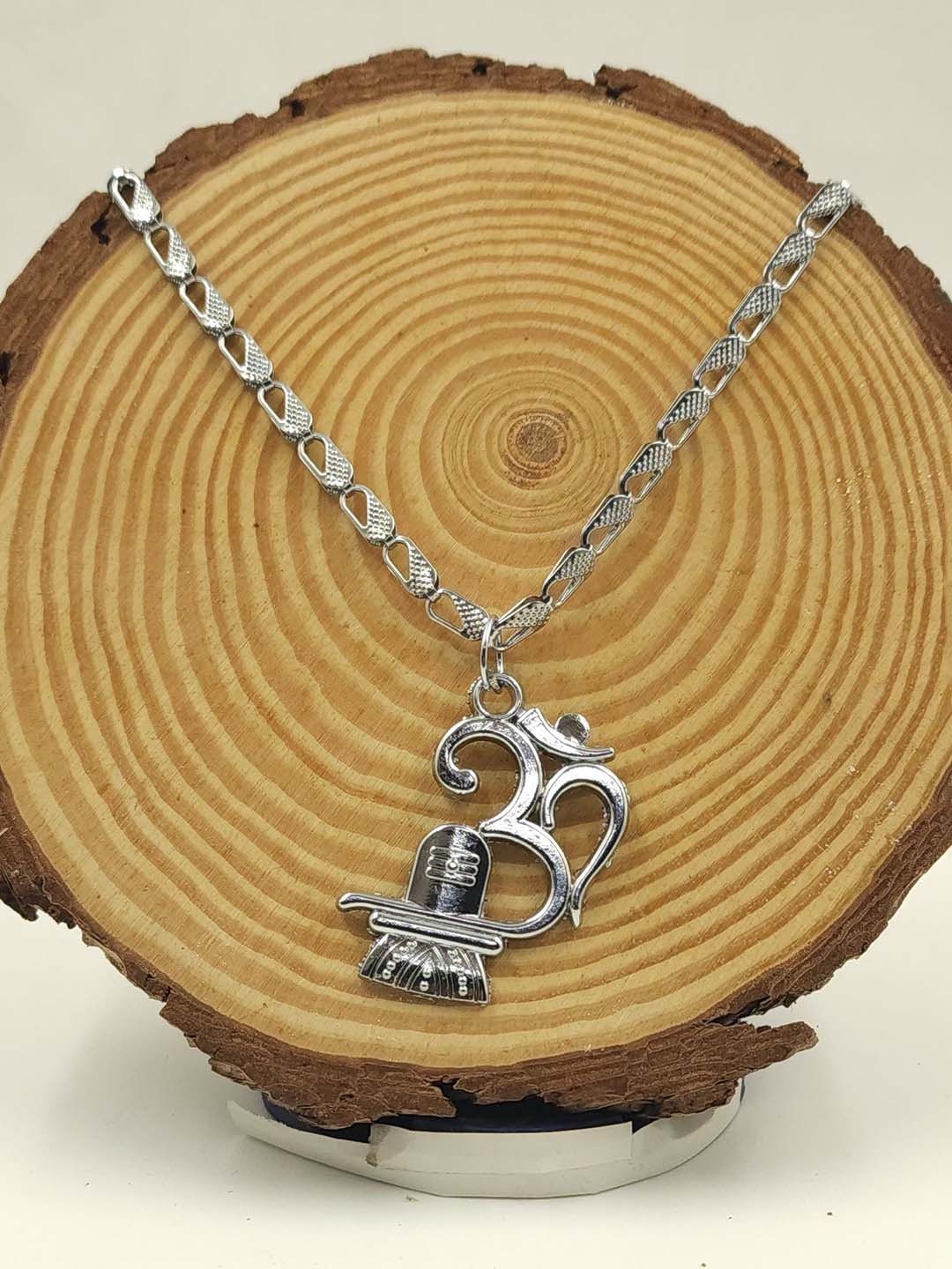 

AKLINA Unisex Silver-Plated God Pendant With Chain