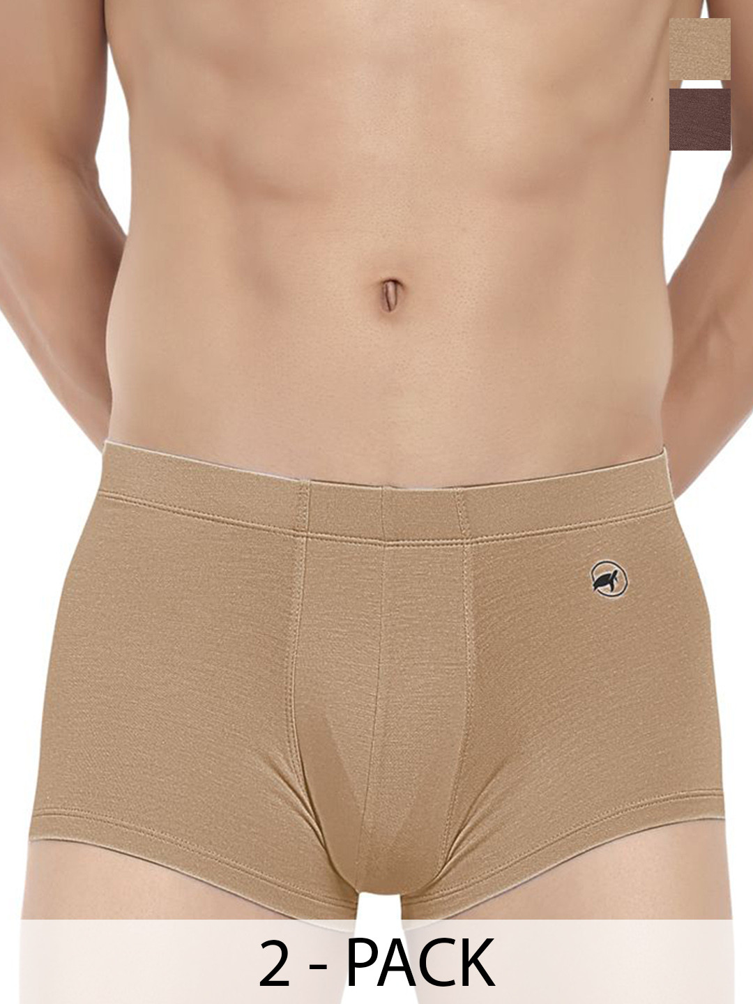

LOGGERHEAD Pack Of 2 Cotton Trunks LHIT012-Bitter-Sinopia, Brown