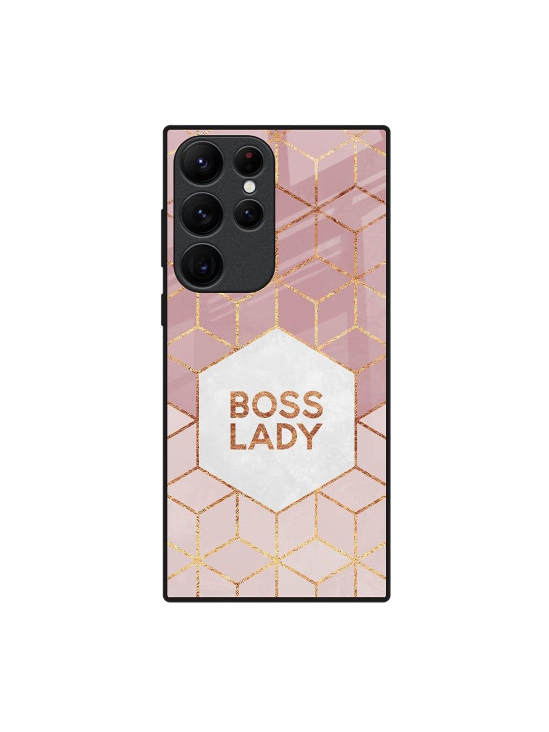 

QRIOH Boss Lady Printed Samsung Galaxy S22 Ultra Back Case, Pink