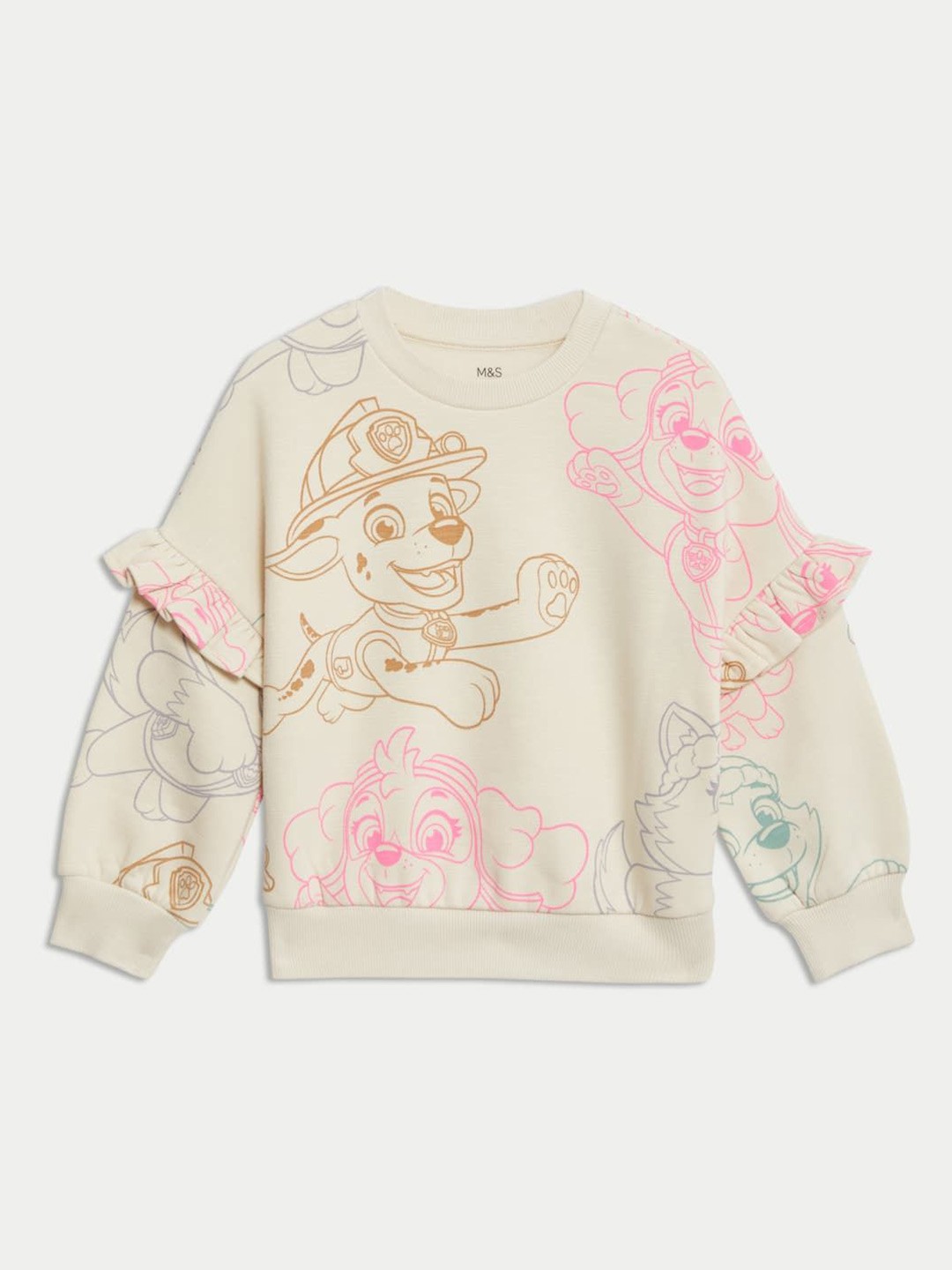 

Marks & Spencer Girls Printed Sweatshirt, Beige