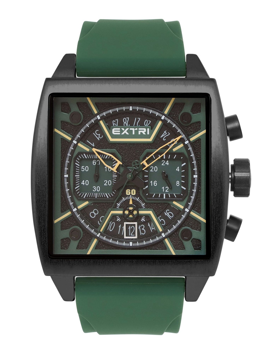 

EXTRI Men Skeleton Dial & Straps Analogue Watch X6076-E, Green