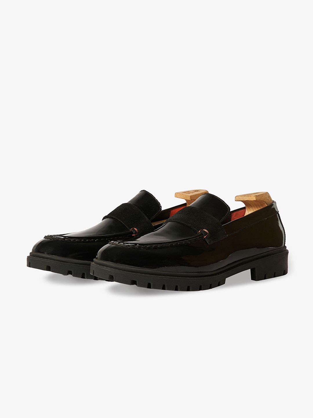 

Whitemuds Men Leather Formal Slip-Ons Loafers, Black
