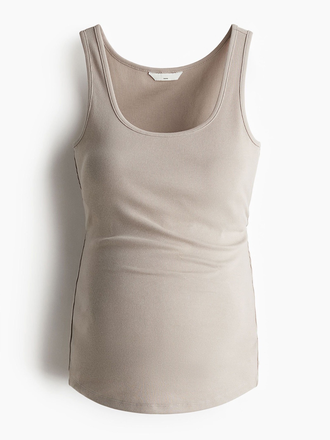 

H&M MAMA Ribbed Vest Top, Beige