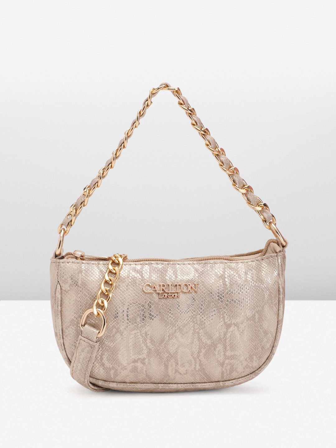 

Carlton London Textured Structured Shoulder Bag, Gold
