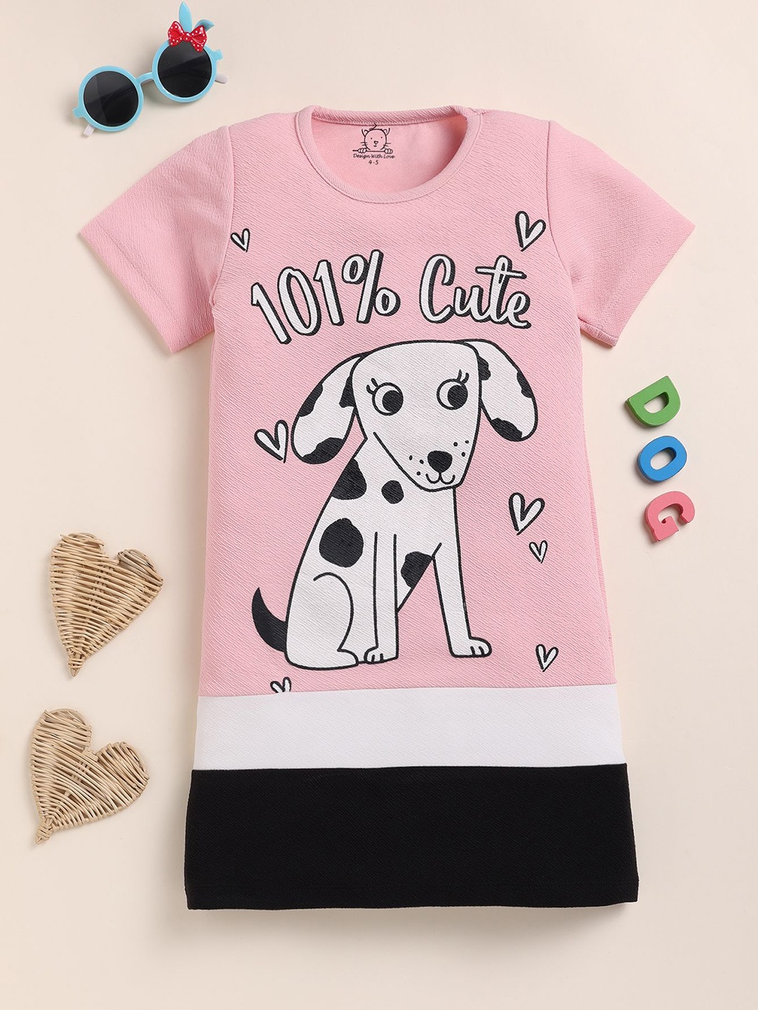 

YK Print A-Line Dress, Pink