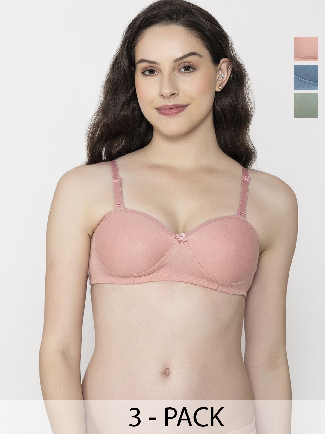 

ESOROUCHA Bra Half Coverage Lightly Padded, Green